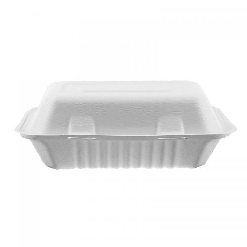 Eco-friendly compostable bagasse food box for restaurant