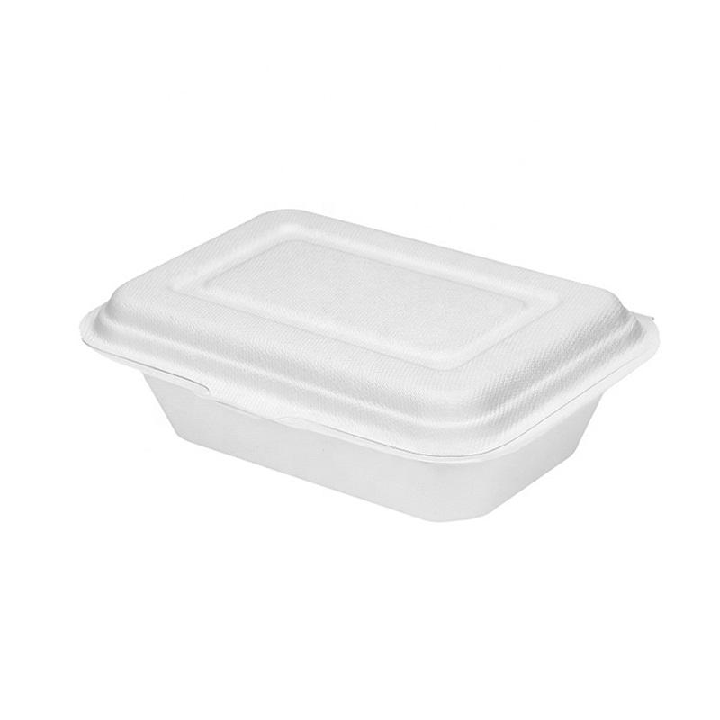 100% Compostable sugarcane bagasse clamshell containers