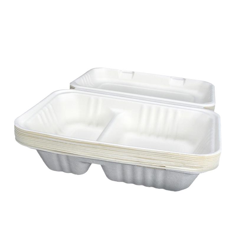 Biodegradable 2 Compartment Sugarcane Food Container