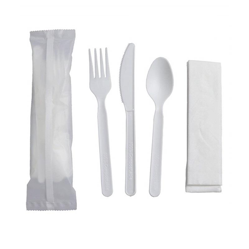 6 inch Hot Customized Biodegradable CPLA Cutlery Set