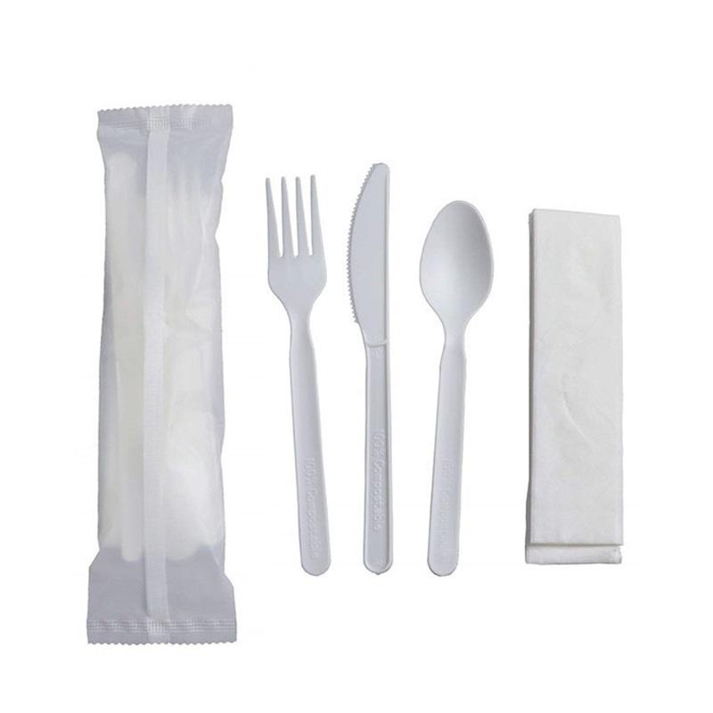 100% Compostable 7 inch CPLA Cutlery Set