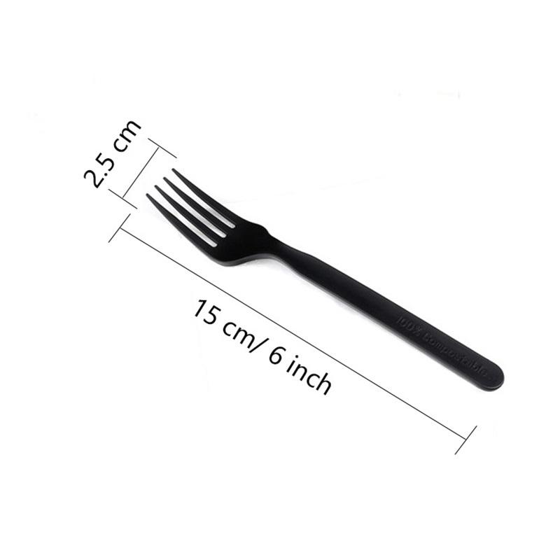 6 inch Hot Customized Biodegradable CPLA Cutlery Set