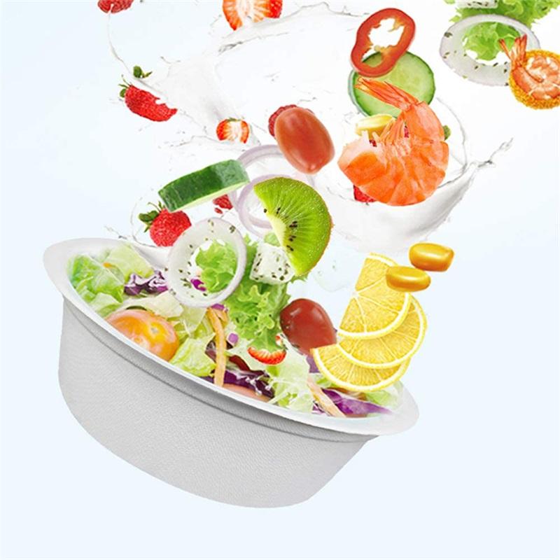 100% biodegradable compostable bagasse salad bowl