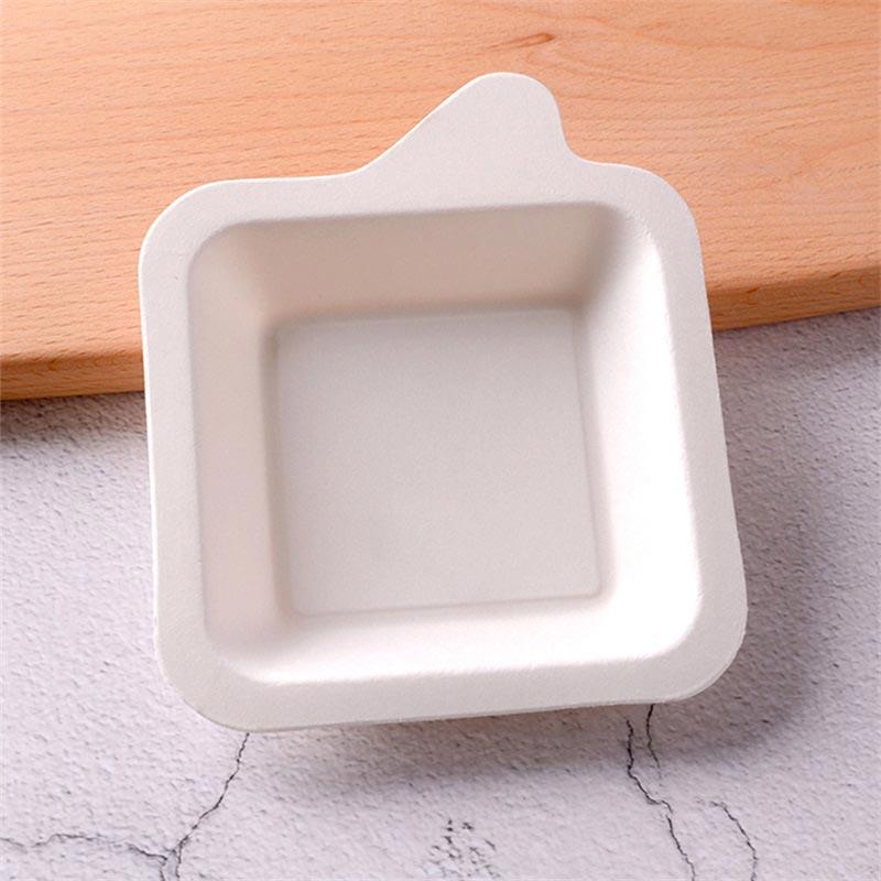 Latest Style Disposable Bagasse Square Small Dessert Plate