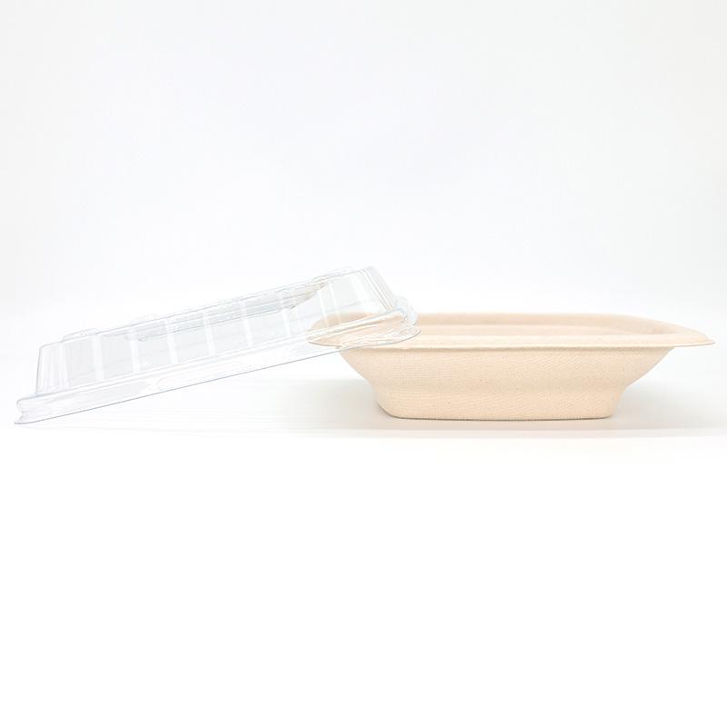 Bagasse Salad Bowl with Clear Lid