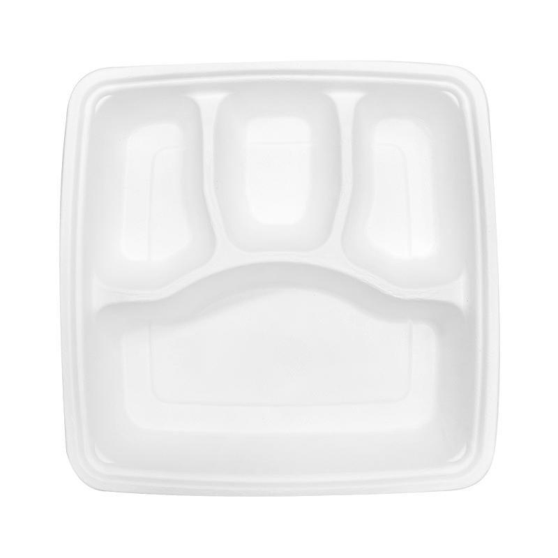 Sugarcane Bagasse Lunch Tray with Lid