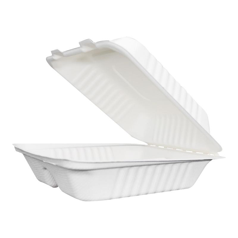 Sugarcane Food Container with 2 Compartments
