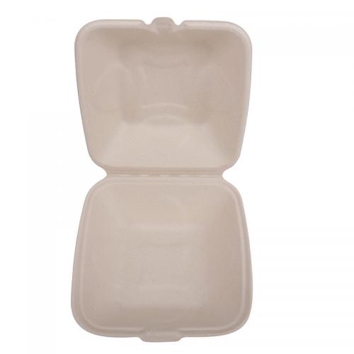 Biodegradable 6 inch Sugarcane Bagasse Hamburger Takeout Container
